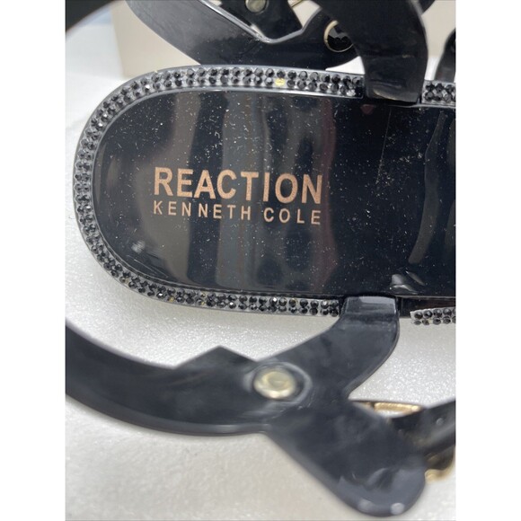 Kenneth Cole Dahlia Jelly Studded Flat Sandals, Black, Women Size 10 #789 - Picture 8 of 9